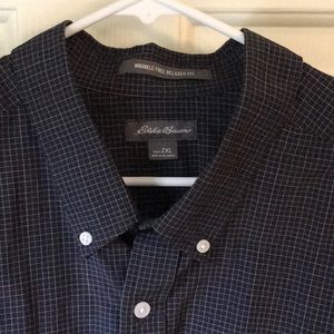 Eddie Bauer Wrinkle Free Relaxed Shirt 2XL EXCELLENT CONDITION